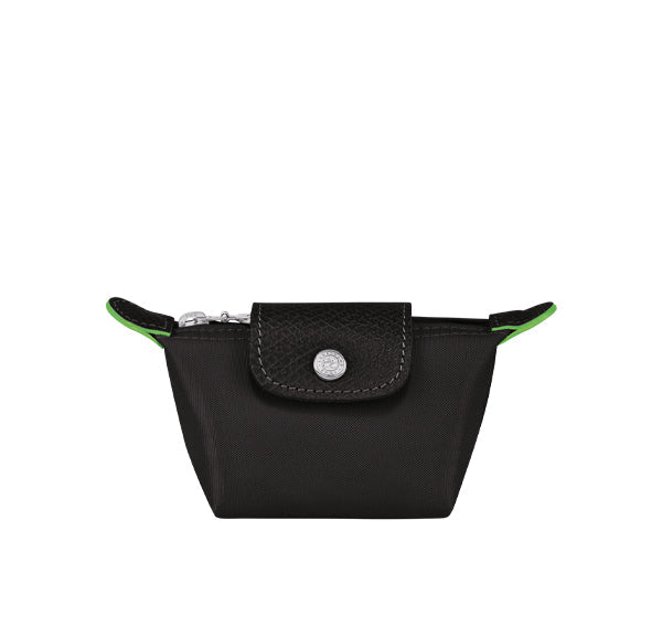 Longchamp Women's Le Pliage Green Coin Purse Black