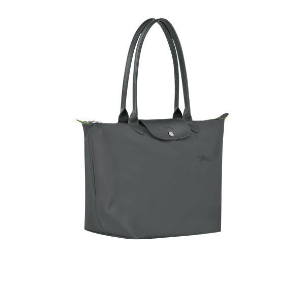 Longchamp Women's Le Pliage Green L Tote Bag Graphite Recycled Canvas