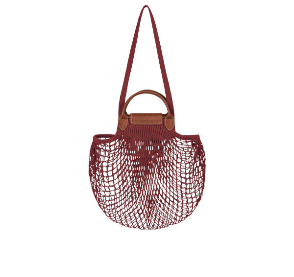 Longchamp Women's Le Plıage Filet L Mesh Bag Mahogany