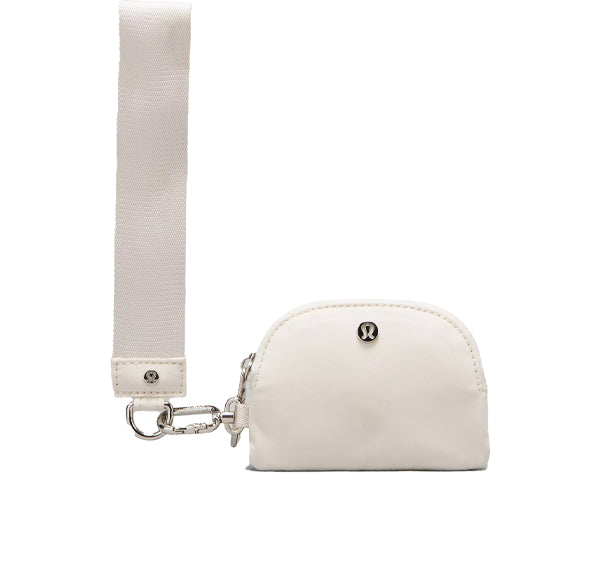 lululemon Unisex Dual Pouch Wristlet White Opal Flush Pink