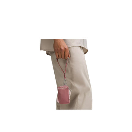 lululemon Unisex Dual Pouch Wristlet Spiced Chai Flush Pink