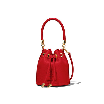 Marc Jacobs Women's The Mini Leather Bucket Bag Red - Ready to Ship