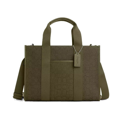 Coach Women's Smith Tote Bag In Signature Jacquard Silver/Olive Drab