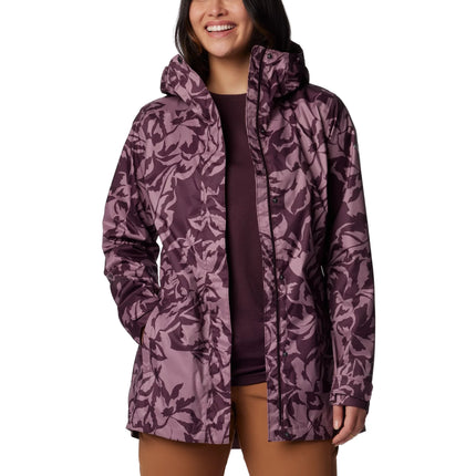 Columbia Women's Splash A Little III Printed Jacket Moonvista Leafall Print