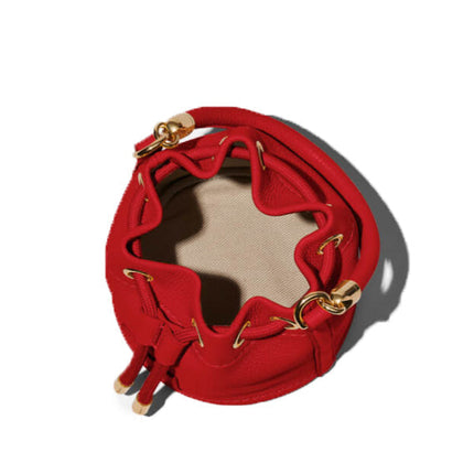 Marc Jacobs Women's The Mini Leather Bucket Bag Red - Ready to Ship