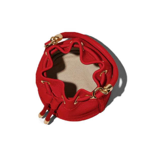 Marc Jacobs Women's The Mini Leather Bucket Bag Red - Ready to Ship