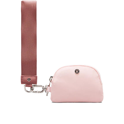 lululemon Unisex Dual Pouch Wristlet Spiced Chai Flush Pink