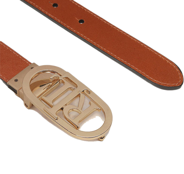 Polo Ralph Lauren Women's Reversible Leather Belt Black/Tan - Ready to Ship