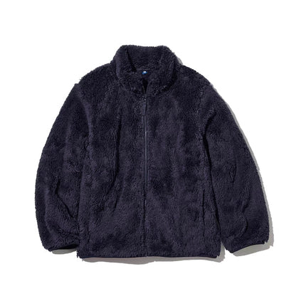 Uniqlo Kid's Fluffy Yarn Fleece Full Zip Jacket 69 Navy