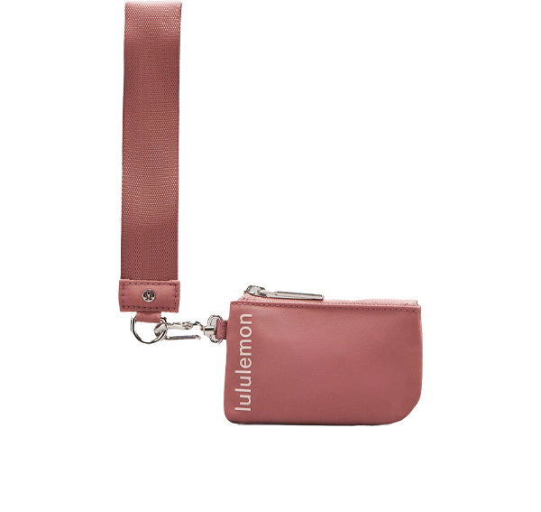 lululemon Unisex Dual Pouch Wristlet Spiced Chai Flush Pink