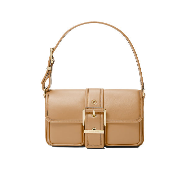 Michael Kors Women's Colby Medium Leather Shoulder Bag Camel