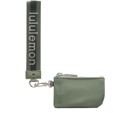 lululemon Unisex Dual Pouch Wristlet Legacy Green Grey Eucalyptus