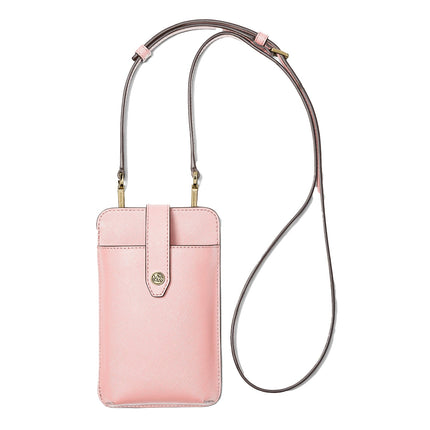 Michael Kors Women's Saffiano Leather Smartphone Crossbody Bag Powder Blush