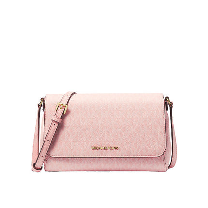 Michael Kors Women's Medium Logo Convertible Crossbody Bag Powder Blush