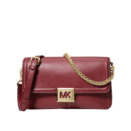 Michael Kors Women's Sonia Medium Leather Shoulder Bag Dark Cherry