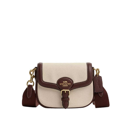 Coach Women's Amelia Small Saddle Bag Gold/Natural Multi