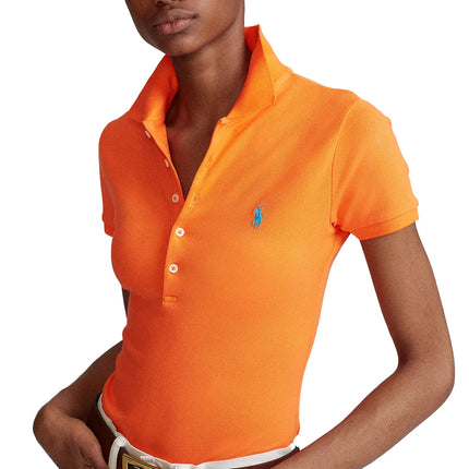 Polo Ralph Lauren Women's Slim Fit Stretch Polo Shirt Resort Orange