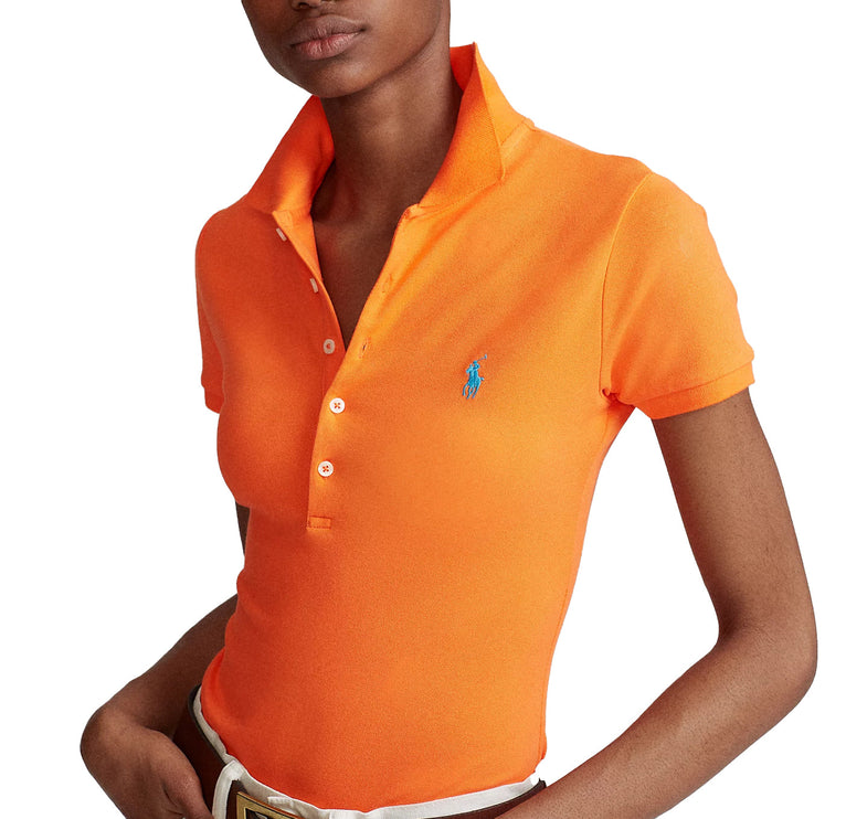 Polo Ralph Lauren Women's Slim Fit Stretch Polo Shirt Resort Orange