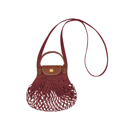 Longchamp Women's Le Plıage Filet Xs Mesh Bag Mahogany