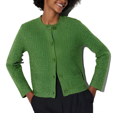 Uniqlo Women's Knitted Short Jacket Green