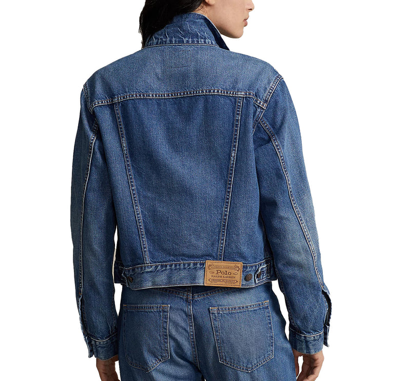 Polo Ralph Lauren Women's Denim Trucker Jacket Meuse Wash