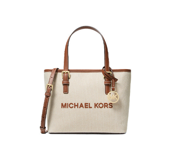 Michael Kors Women's Jet Set Travel Extra-Small Canvas Top-Zip Tote Bag Luggage