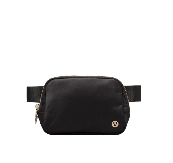 lululemon Unisex Everywhere Belt Bag 1L Metal Hardware Black/Gold