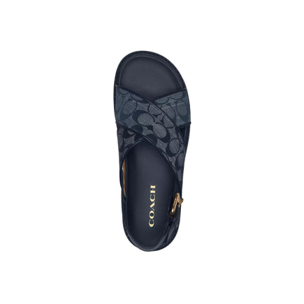 Coach Women's Fraser Sandal In Signature Chambray Midnight Navy