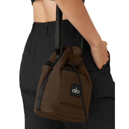 Alo Yoga Women's Crossy Body Bucket Bag Espresso Black