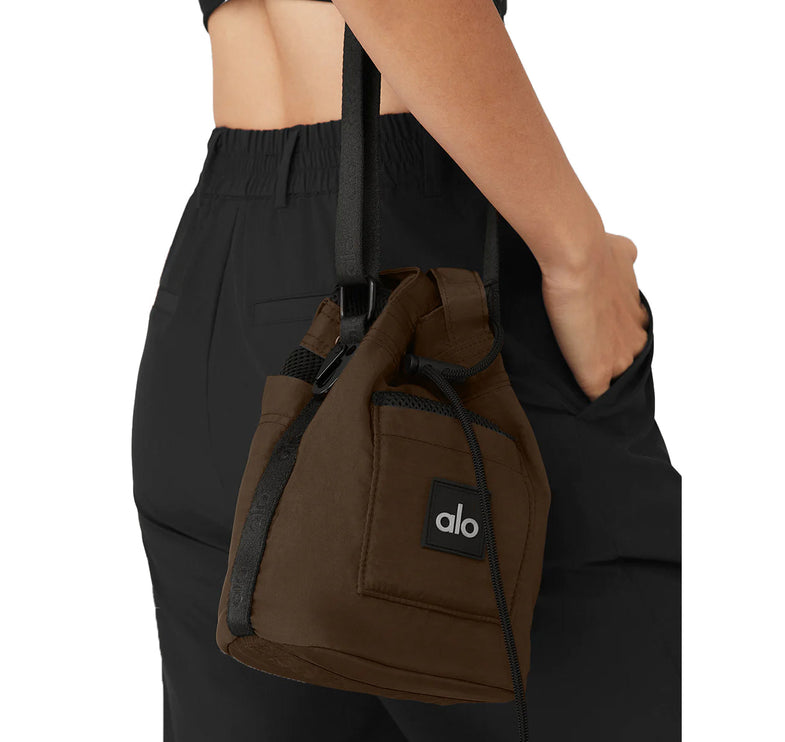 Alo Yoga Women's Crossy Body Bucket Bag Espresso Black