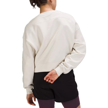 lululemon Women's Softstreme Perfectly Oversized Cropped Crew White Opal