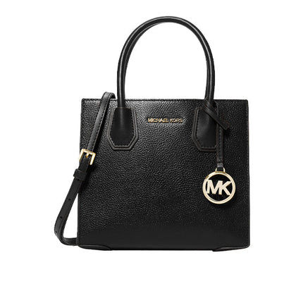 Michael Kors Women's Mercer Medium Pebbled Leather Crossbody Bag Black