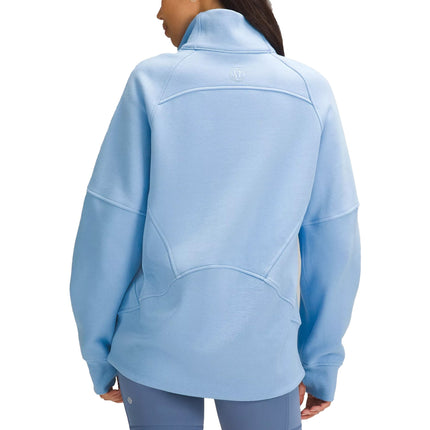 lululemon Women's Scuba Oversized Funnel Neck Half Zip Long Sinatra Blue