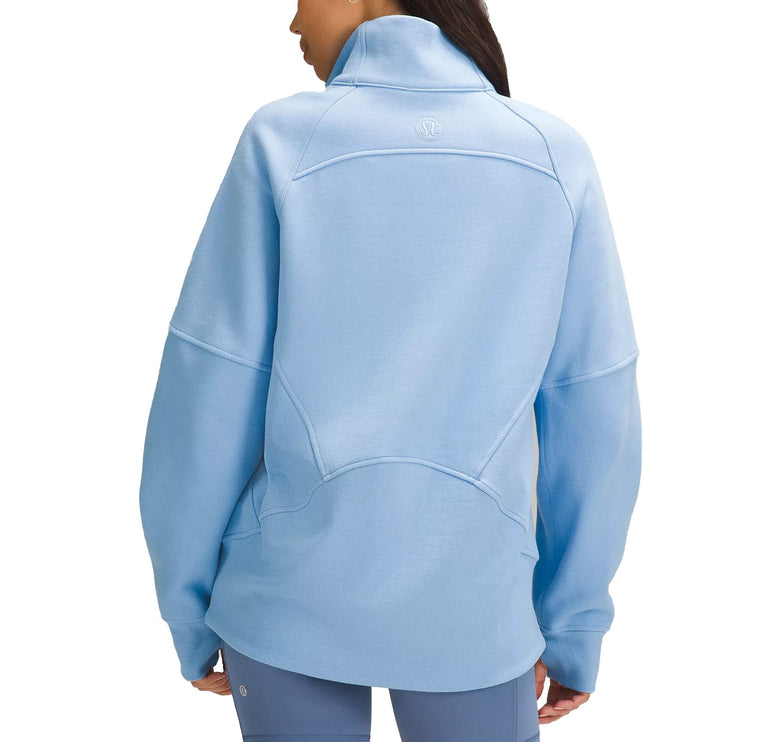 lululemon Women's Scuba Oversized Funnel Neck Half Zip Long Sinatra Blue