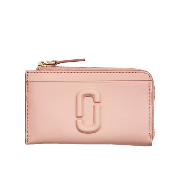 Marc Jacobs Women's The Leather J Marc Top Zip Multi Wallet Rose