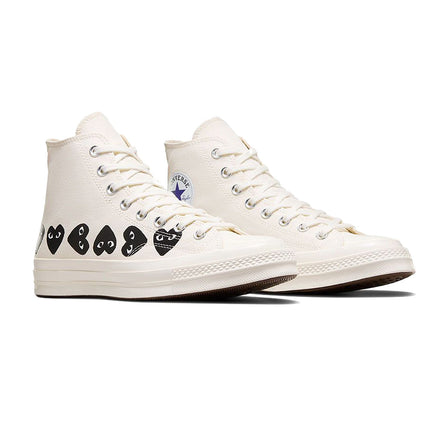 Converse x Comme des Garçons PLAY Chuck 70 Multi Heart High Top Milk/Black/Egret