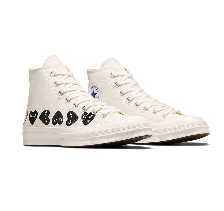 Converse x Comme des Garçons PLAY Chuck 70 Multi Heart High Top Milk/Black/Egret