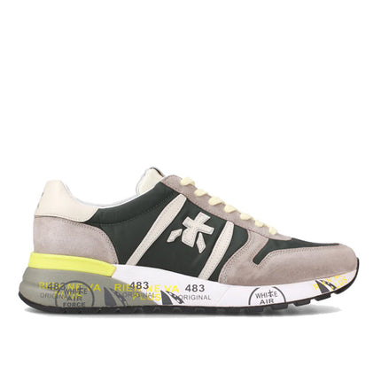 Premiata Men's Lander Sneakers Beige/Green 6632