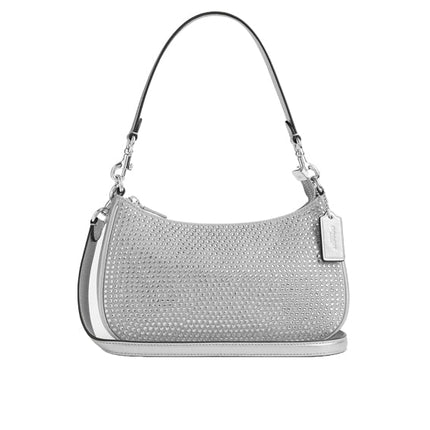 Coach Women's Teri Shoulder Bag With Crystal Silver/Silver