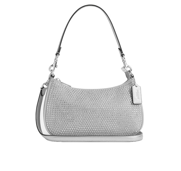 Coach Women's Teri Shoulder Bag With Crystal Silver/Silver