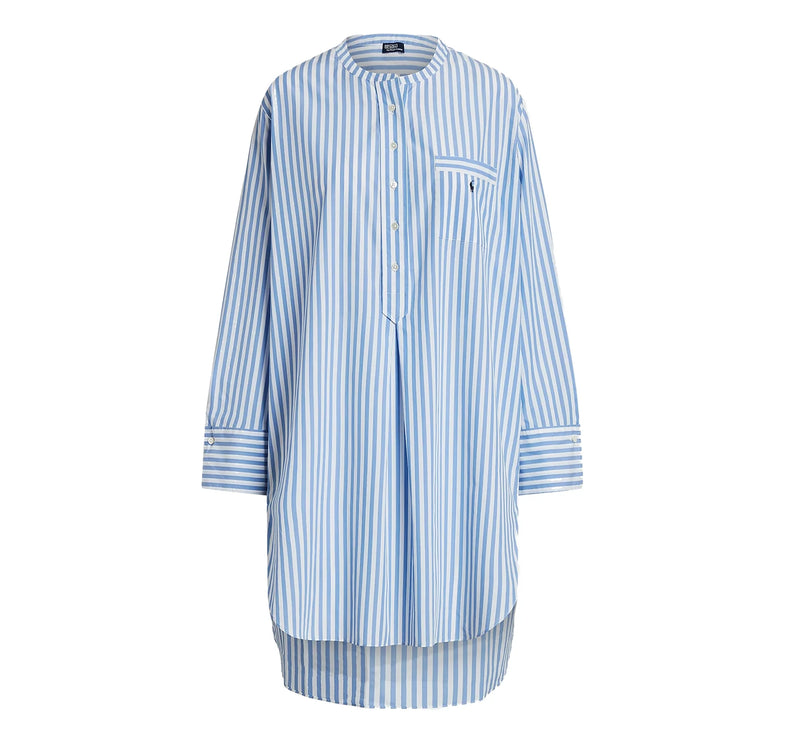 Polo Ralph Lauren Women's Striped Poplin Sleep Shirt Cabana Stripe