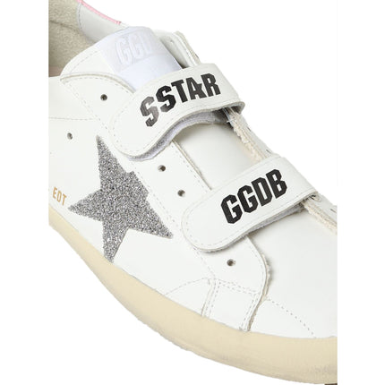 Golden Goose Hook and Loop Grade School Super Star Glittered Pink