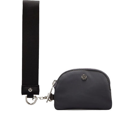 lululemon Unisex Dual Pouch Wristlet Black Traverse Grey