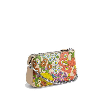 Coach Women's Nolita 19 With Floral Print Silver/Ivory Multi - Ready to Ship