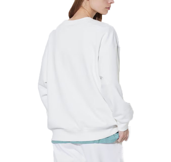 Uniqlo Women's Crew Neck Long Sleeve Sweatshirt 00 White