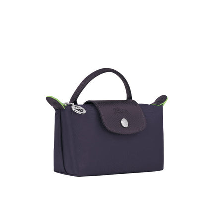 Longchamp Women's Le Pliage Green Pouch With Handle Bilberry