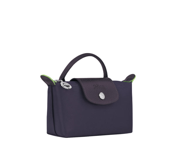 Longchamp Women's Le Pliage Green Pouch With Handle Bilberry