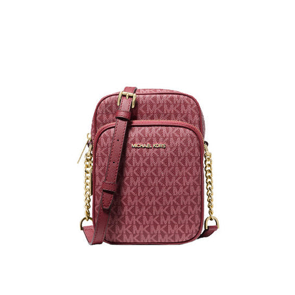 Michael Kors Women's Jet Set Travel Medium Logo Crossbody Bag Mulberry Multi