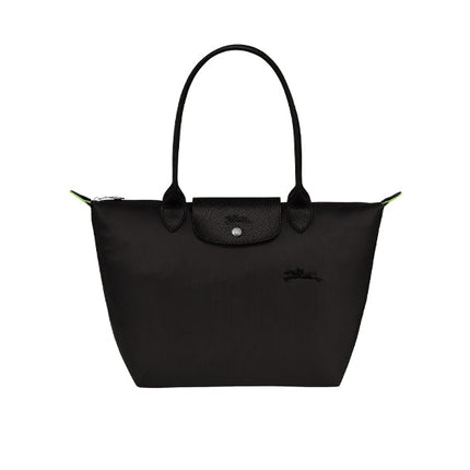 Longchamp Women's Le Pliage Green M Tote Bag Black