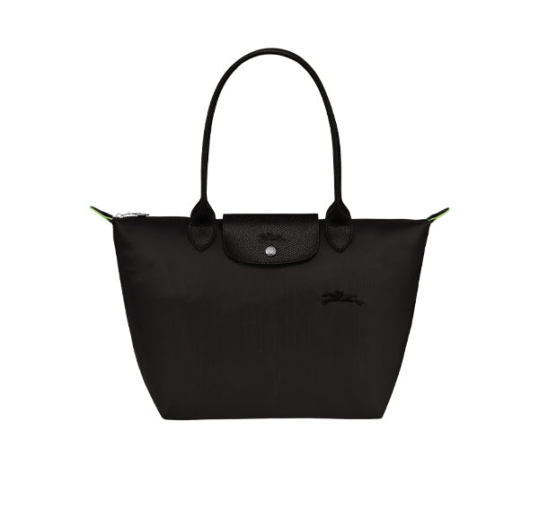 Longchamp Women's Le Pliage Green M Tote Bag Black